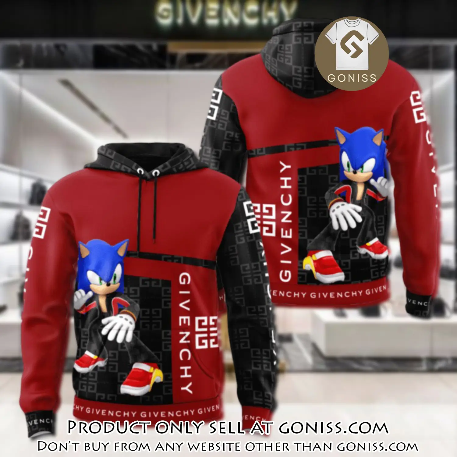 Givenchy sonic unisex hoodie luxury brand gifts  jh1859 gn0034964